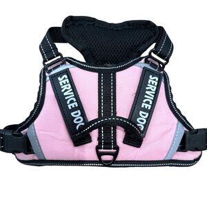 Pink Reflective Dog Harness, size small
